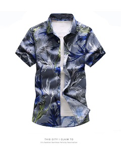 Camisa floral mangas curtas