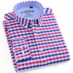 Camisa casual mangas compridas oxford