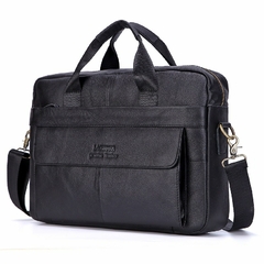 Bolsa maleta em couro genuíno laptop/Escritório