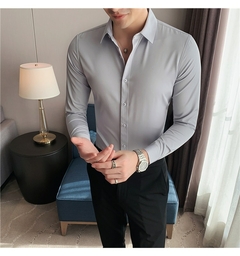 Camisa casual/social slim estilo Britânico na internet