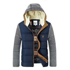 Comprar Jaqueta masculina Jenon estilo retalho com capuz parka