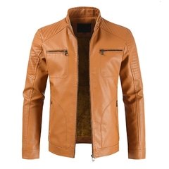 jaqueta masculina em couro ecológico - Mayortstore