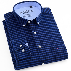 Camisa casual mangas compridas oxford