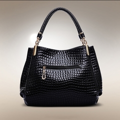 Bolsa feminina Smooza design estilo couro crocodilo