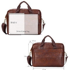 Bolsa maleta em couro genuíno laptop/Escritório - comprar online