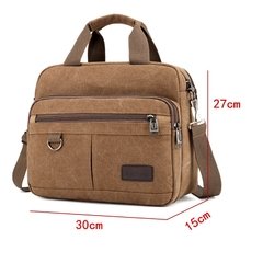 Bolsa mensageiro masculino em lona com Multi bolsos