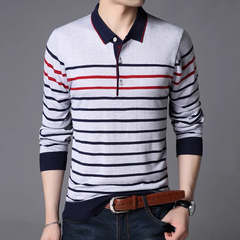 Camisa Polo Slim Fit Manga Longa