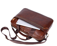 Imagem do Bolsa maleta em couro genuíno laptop/Escritório