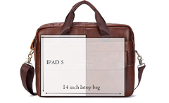 Bolsa maleta em couro genuíno laptop/Escritório