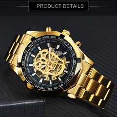 Relógio Mecânico Dourado Serie Steampunk Skull - Mayortstore | Roupas, Relógios e acessórios 