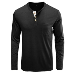 Camiseta Básica Gola Henley