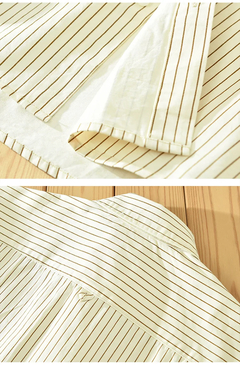 Camisa listrada Versátil em algodão