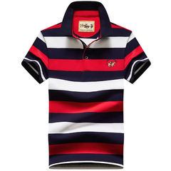 Polo masculina casual algodão