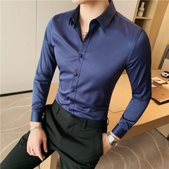 Camisa casual/social slim estilo Britânico