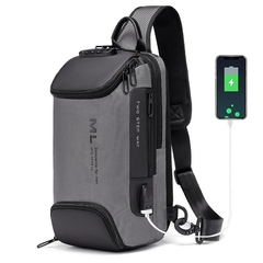 Shoulderbag com cadeado anti-furto e porta USB na internet