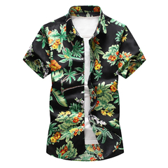 Camisa floral mangas curta