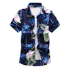 Camisa floral mangas curtas