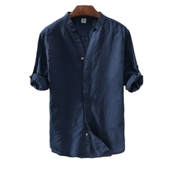 Camisa de linho casual tecido leve - loja online