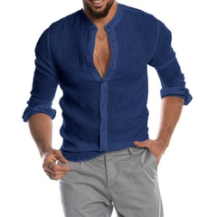 Camisa de Linho Estilo Casual