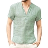 Camisa linho gola Henley - Mayortstore | Roupas, Relógios e acessórios 