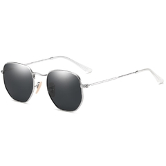 Óculos de sol unissex retrô com revestimento polarizado e proteção UV400