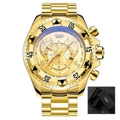 Relógio Luxo Dourado Mostrador Grande à prova d´água - loja online