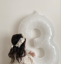 GLOBOS NUMERO BLANCO 80cm