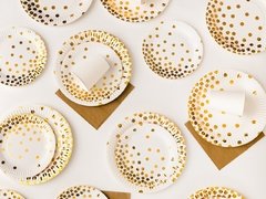 Plato gold dots x10 - tienda online