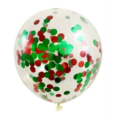 GLOBO CONFETTI NAVIDAD X5