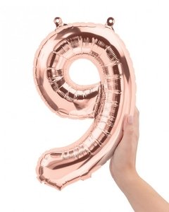 GLOBOS NUMEROS ROSÉ 40CM