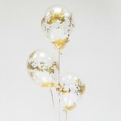 GLOBOS CONFETTI METALIZADO X 5 UNIDADES - tienda online