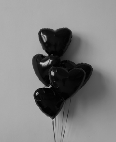globos corazon negros
