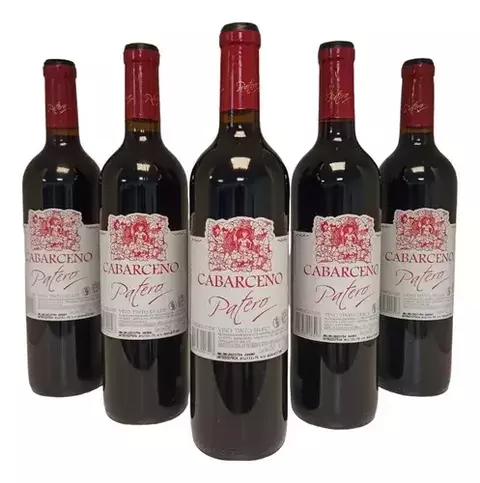 Caja x6: Vino Patero Tinto Cabarceno Dulce Natural. 750ml