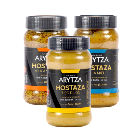 Pack x 3: Mostazas Natural Arytza 360g