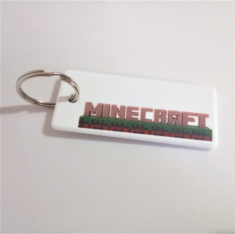 Llavero de polimero - Minecraft - logo sin fondo