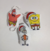 Adornitos de navidad - pack x 3 - Bob esponja (Bob, Patricio, Calamardo)