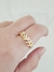 Anillo B185 big leaf (dorado) - comprar online