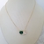 Collar heart drop (verde y dorado) - comprar online