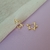 Argollitas Star plain (dorado) - Furman Jewels