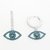 Argollitas Powerful blue eye plateadas - comprar online