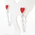 Aros Red Heart plateados