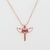 Collar mini Eye fucsia rosado