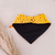 babero bandana para bebé lunares amarillo en internet