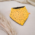 babero bandana para bebé lunares amarillo - comprar online