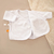 batita blanca mangas cortas lunita - Gubee - ropa de bebé -