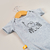 body bebé mangas cortas gris elefante - comprar online