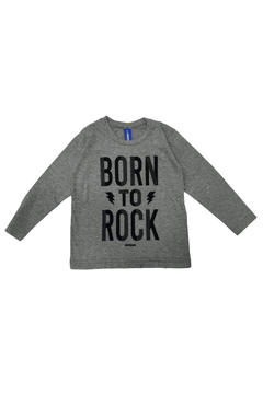 Remera Born to Rock - Gris