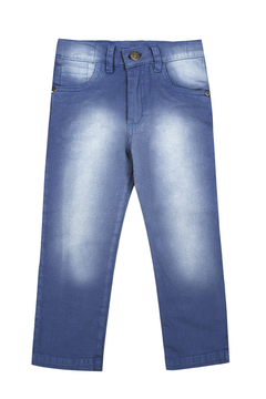 Pantalón de gabardina pigmentado - Azul