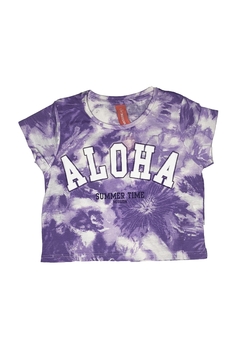 Remera batik Aloha - Violeta