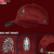 BONE RED MAN DAD HAT SWART RED 1285